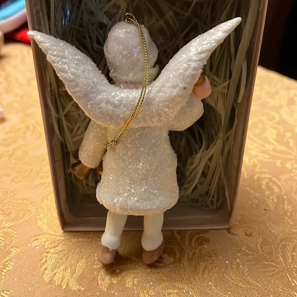 NIB Costco Victorian Child Angel With bells Christmas Ornament 6